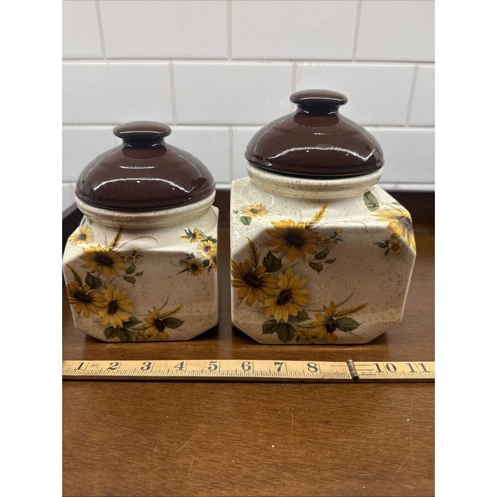 sunflower kitchen canister set